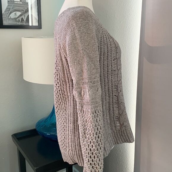 AEO long sleeve mixed knit sweater sz medium - Picture 2 of 10